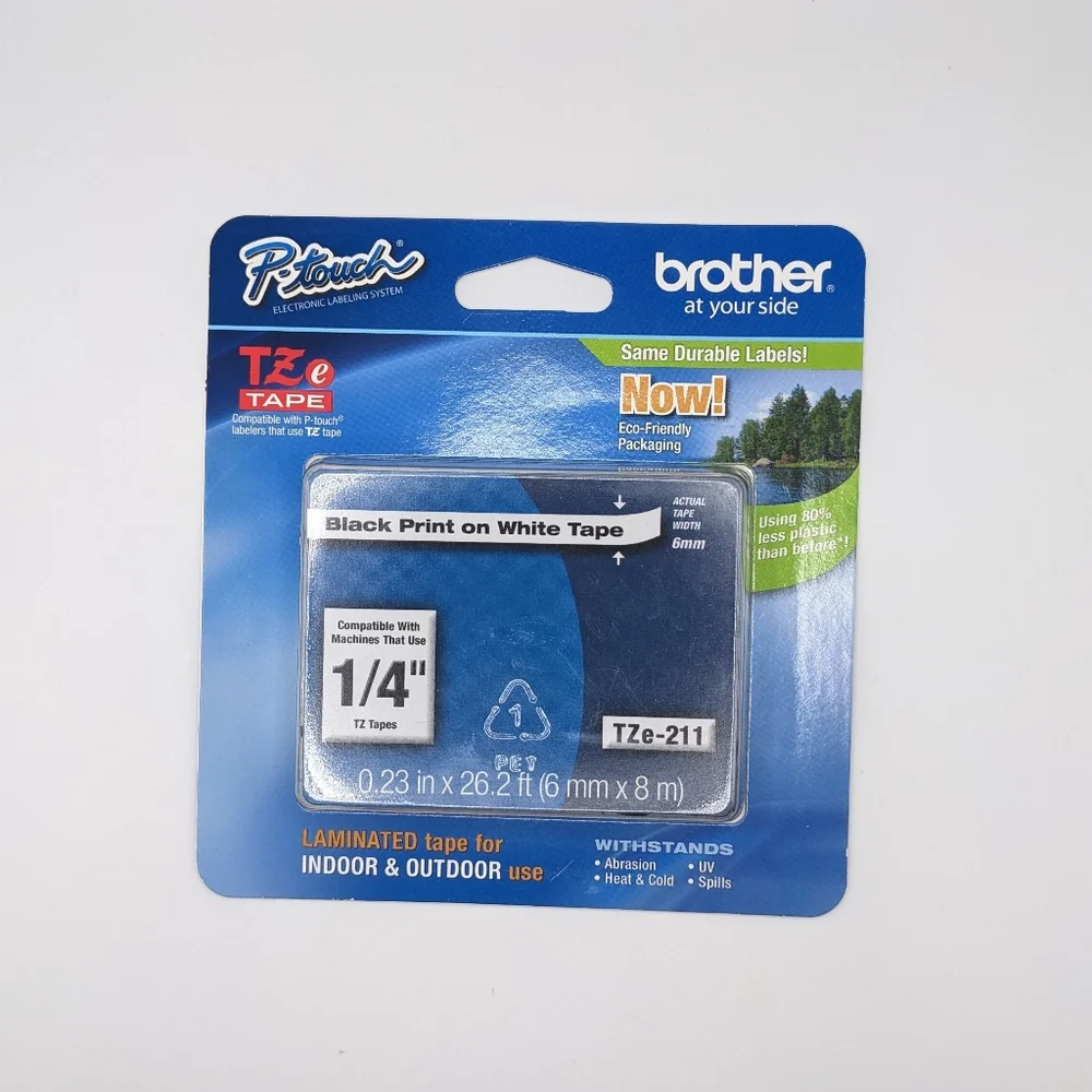 📦5 for $20🛒 Brother P-Touch TZE-211 Label Tape 1/4